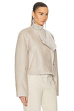 Isabel Marant Ostya Shearling Jacket in Ecru, view 3, click to view large image.