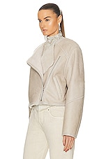 Isabel Marant Ostya Shearling Jacket in Ecru, view 4, click to view large image.