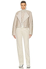 Isabel Marant Ostya Shearling Jacket in Ecru, view 6, click to view large image.