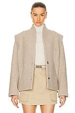 Isabel Marant Drogo Jacket in Sand, view 1, click to view large image.