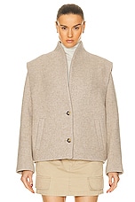 Isabel Marant Drogo Jacket in Sand, view 2, click to view large image.