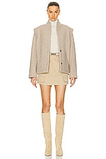 Isabel Marant Drogo Jacket in Sand, view 5, click to view large image.