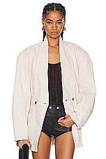 Isabel Marant Ikena Jacket in Ecru, view 1, click to view large image.
