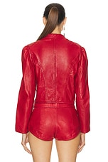 Isabel Marant Alexandra Jacket in Scarlet Red, view 3, click to view large image.