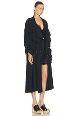 Isabel Marant Garance Coat in Faded Black, view 3, click to view large image.