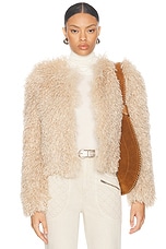 Isabel Marant Faustine Coat in Ecru, view 1, click to view large image.