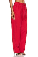 Isabel Marant Hectorina Pant in Scarlet Red, view 2, click to view large image.
