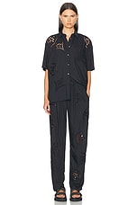 Isabel Marant Hectorina Pant in Faded Black, view 5, click to view large image.