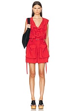 Isabel Marant Hanelor Romper in Scarlet Red, view 1, click to view large image.
