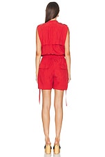 Isabel Marant Hanelor Romper in Scarlet Red, view 3, click to view large image.