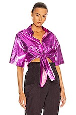 Isabel Marant Giliggy Shirt in Metallic Pink | FWRD