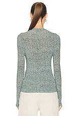 Isabel Marant Juny Long Sleeve Top in Teal, view 3, click to view large image.