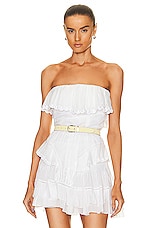 Isabel Marant Orma Strapless Top in White, view 1, click to view large image.