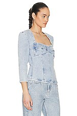 Isabel Marant Vanio Top in Light Blue, view 2, click to view large image.