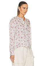 Isabel Marant Leidy Printed Flou Blouse In Ecru in Ecru, view 2, click to view large image.