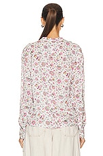 Isabel Marant Leidy Printed Flou Blouse In Ecru in Ecru, view 3, click to view large image.