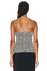 Isabel Marant Leila Printed Fluid Jersey Top in Black, view 3, click to view large image.