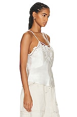 Isabel Marant Joys Lingerie Satin Top in Ecru, view 2, click to view large image.