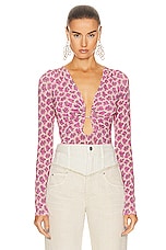 Isabel Marant Laura Fluid Jersey Top in Fuchsia, view 1, click to view large image.