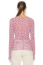 Isabel Marant Laura Fluid Jersey Top in Fuchsia, view 3, click to view large image.