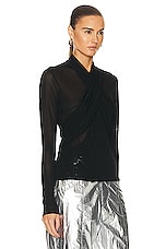 Isabel Marant Resly Top in Black, view 2, click to view large image.