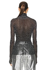 Isabel Marant Izzi Top in Black & Silver, view 3, click to view large image.