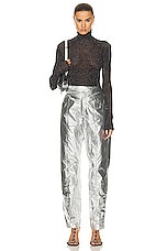 Isabel Marant Izzi Top in Black & Silver, view 4, click to view large image.