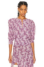Isabel Marant Zarga Blouse in Mauve, view 1, click to view large image.
