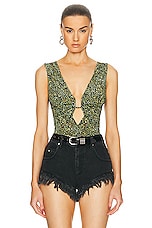 Isabel Marant Jillya Top in Black & Yellow, view 1, click to view large image.