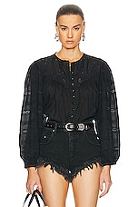 Isabel Marant Gregoria Blouse in Black, view 1, click to view large image.