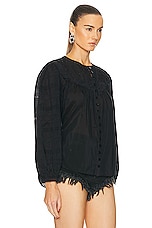 Isabel Marant Gregoria Blouse in Black, view 2, click to view large image.