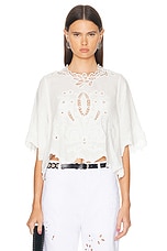 Isabel Marant Vera Blouse in White, view 1, click to view large image.