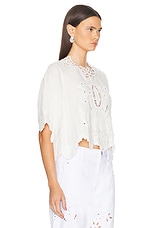 Isabel Marant Vera Blouse in White, view 2, click to view large image.