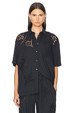 Isabel Marant Bilya Shirt in Faded Black, view 1, click to view large image.