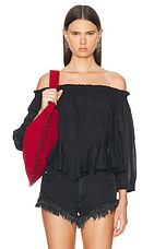 Isabel Marant Erine Top in Black, view 1, click to view large image.