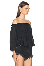 Isabel Marant Erine Top in Black, view 2, click to view large image.