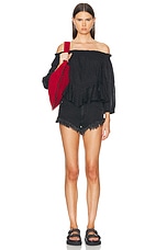Isabel Marant Erine Top in Black, view 4, click to view large image.