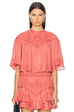 Isabel Marant Elodia Blouse in Shell Pink, view 1, click to view large image.