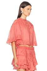 Isabel Marant Elodia Blouse in Shell Pink, view 2, click to view large image.