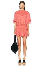 Isabel Marant Elodia Blouse in Shell Pink, view 4, click to view large image.