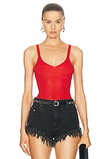 Isabel Marant Marthe Top in Poppy Red, view 1, click to view large image.