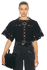 【関税込み】Isabel Marant ブラック Fabiena トップス ZOHRA TOP Woman black | ISABEL MARANT Official online store