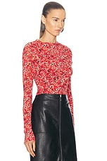 Isabel Marant Asna Top in Red, view 2, click to view large image.