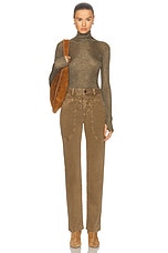 Isabel Marant Jaelis Top in Dark Khaki, view 4, click to view large image.