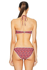 Isabel Marant Starnea Bikini Top in Cranberry, view 3, click to view large image.