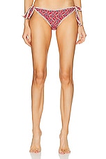 Isabel Marant Sukie Bikini Bottom in Cranberry, view 1, click to view large image.