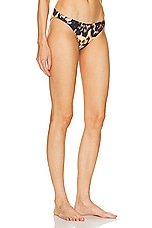 Isabel Marant Saly Bikini Bottom in Ochre & Black, view 2, click to view large image.