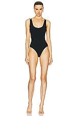 Isabel Marant Tenisia One Piece Swimsuit in Black, view 2, click to view large image.