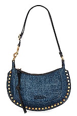 Isabel Marant Oskan Moon Bag in Dark Blue, view 1, click to view large image.
