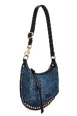 Isabel Marant Oskan Moon Bag in Dark Blue, view 4, click to view large image.